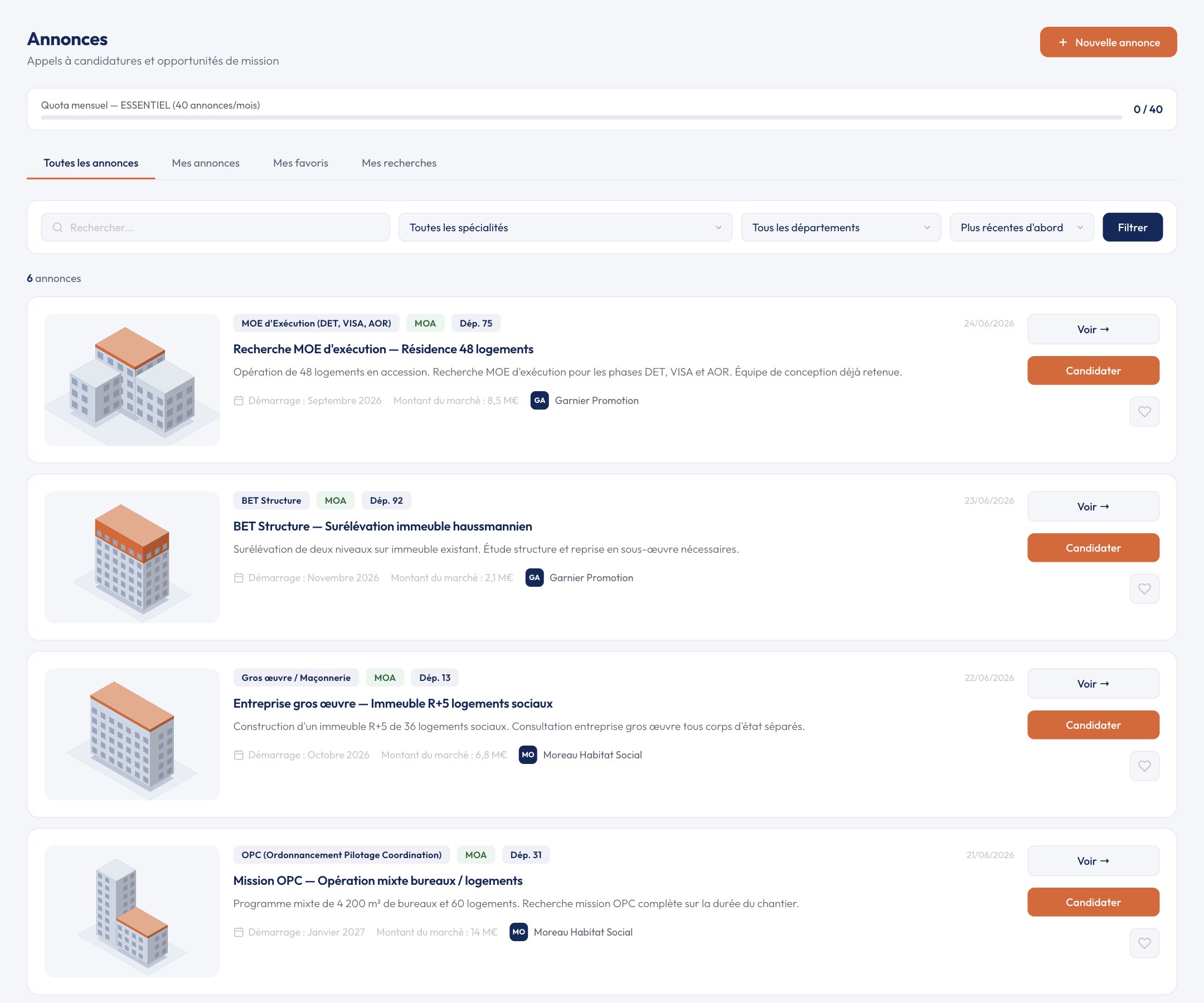 Annonces et appels à candidatures Amosphère